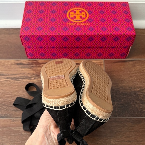Tory Burch Black Espadrille Minnie Ballet Flats US 6.5 EU 37